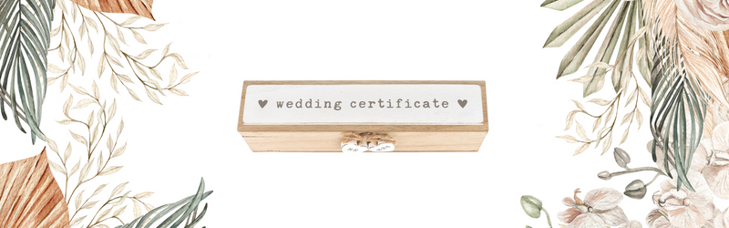 Wedding Certificate Holder - Rustic Wedding Gift